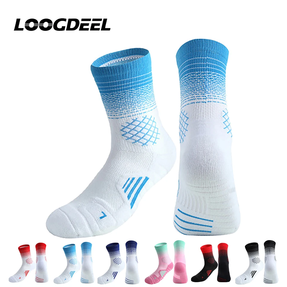 

Loogdeel Professional Athletic Crew Socks Football Sport Socks Towel Bottom Breathable Dry Thickened Anti-slip Comfortable