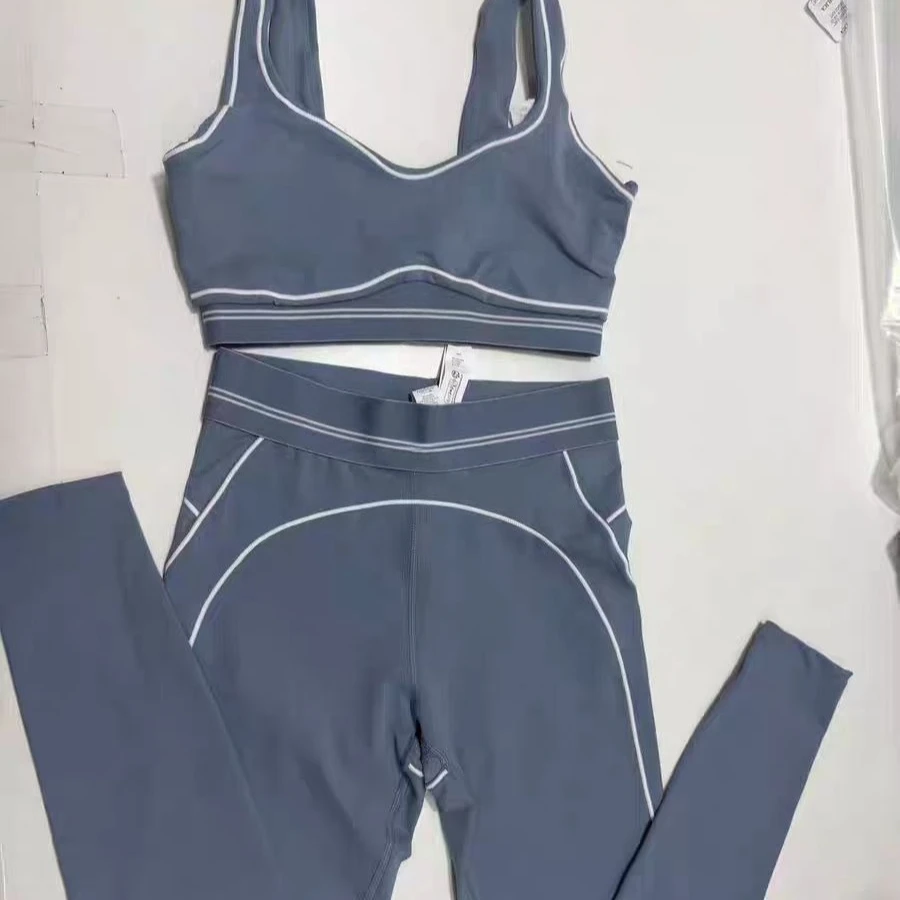 

lo Yoga Sports Set Brush High Waist Heart Throb Legging Tight Fitting Sport Bra Women Slimming Elastic Fitness Running Set