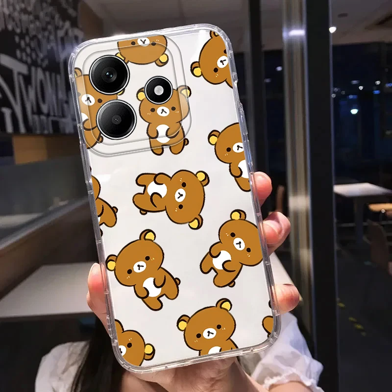 เคสหมีน่ารักสำหรับเสี่ยวมี่ โพโค X3 เอ็นเอฟซี X3 โปรเคสโทรศัพท์แบบนุ่ม