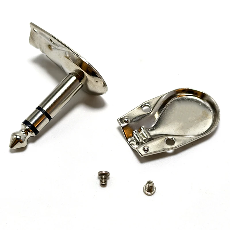 

1pcs Plated 6.35 mm 2/3 Pole Mono/Stereo Jack Right Angle Plug 6.35 Speaker Audio Guitar Phono Pancake 1/4 Connector