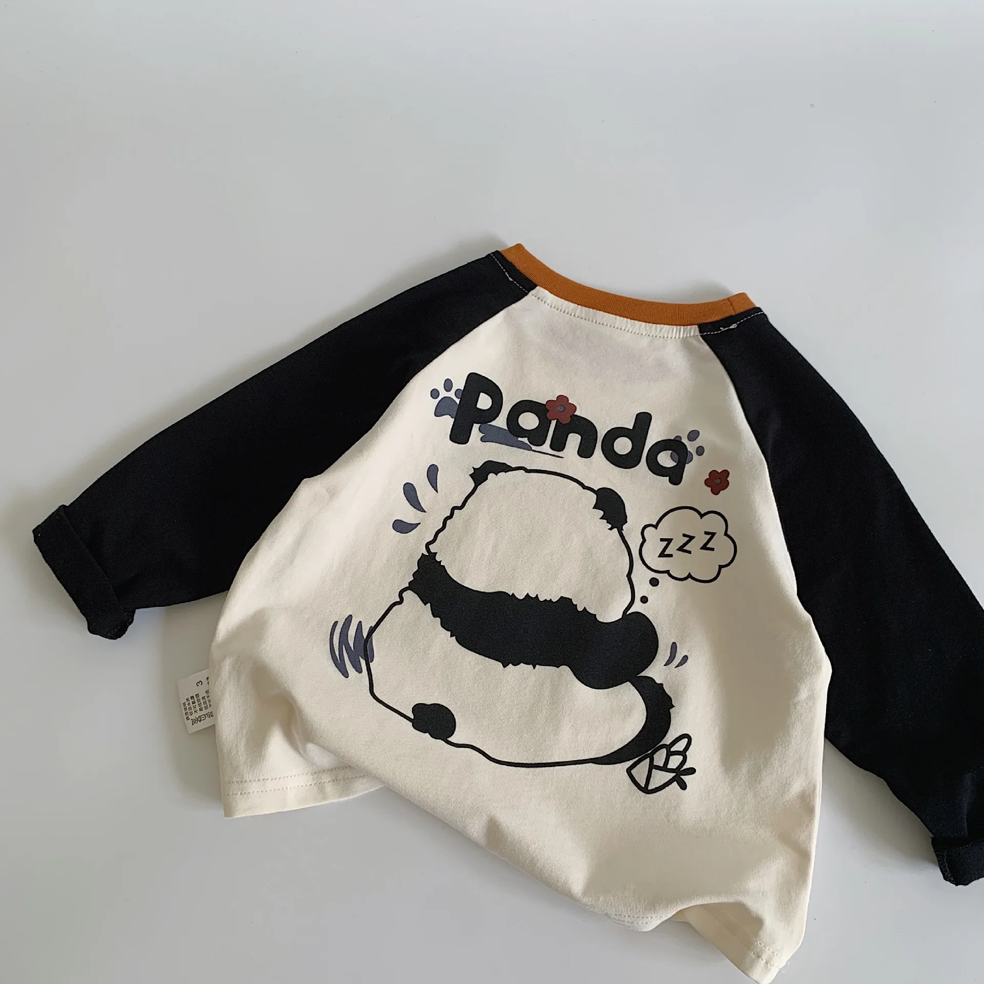 Camiseta infantil de manga comprida para desenho animado, roupa infantil, camiseta casual, estilo coreano, bebê, nova, elegante, outono, 2022