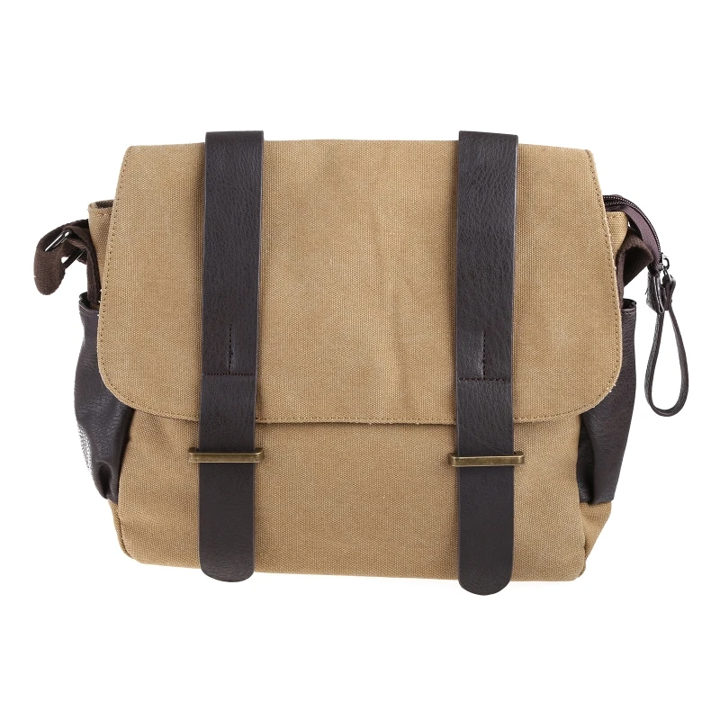 Lässige Canvas Satchel Messenger Bag Umhängetaschen für Männer Reisen Camping E74B