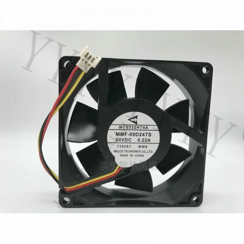 

Для 1 шт. ВЕНТИЛЯТОР MELCO NC5332H74A MMF-09D24TS-MM6 DC 24 В 0,22 А 90*90*25 мм 3-контактный