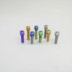 Liumeili Titanium Ti Bolts M6x20 M6X25mm with Washers T30 Chamfered Torx Head for Bicycle Disc Brake Stem Clamp 1pc
