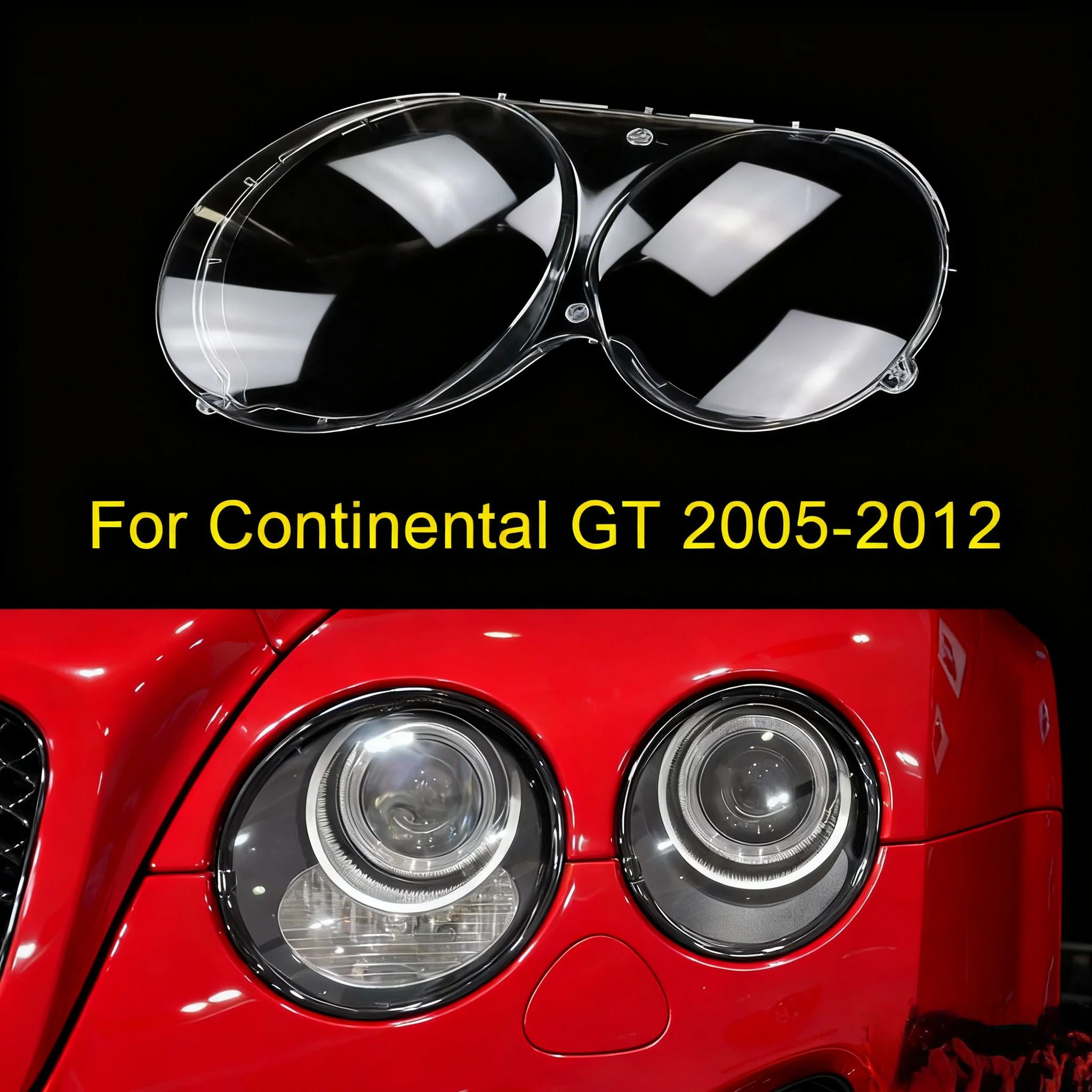 

Headlamp Shell Headlight Lens Cover Transparent Lampshade Glass Lampcover Caps For Bentley Continental GT 2005-2012