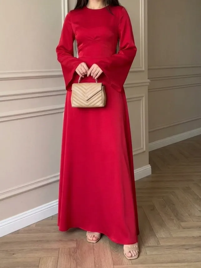 

Ramadan Muslim Dresses for Women Elegant Party Maxi Dress Dubai Abaya Turkey Kaftan Islam Clothing Femme Robe Jalabiya Gown 2026