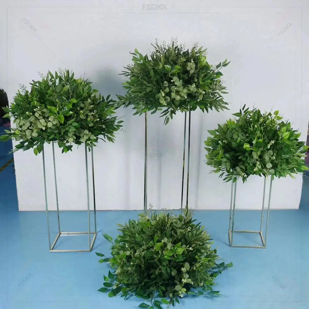 

Customized Party Floral Decor Artificial Green Leaves Flower Centerpiece Greenery Floral Ball for Wedding Event