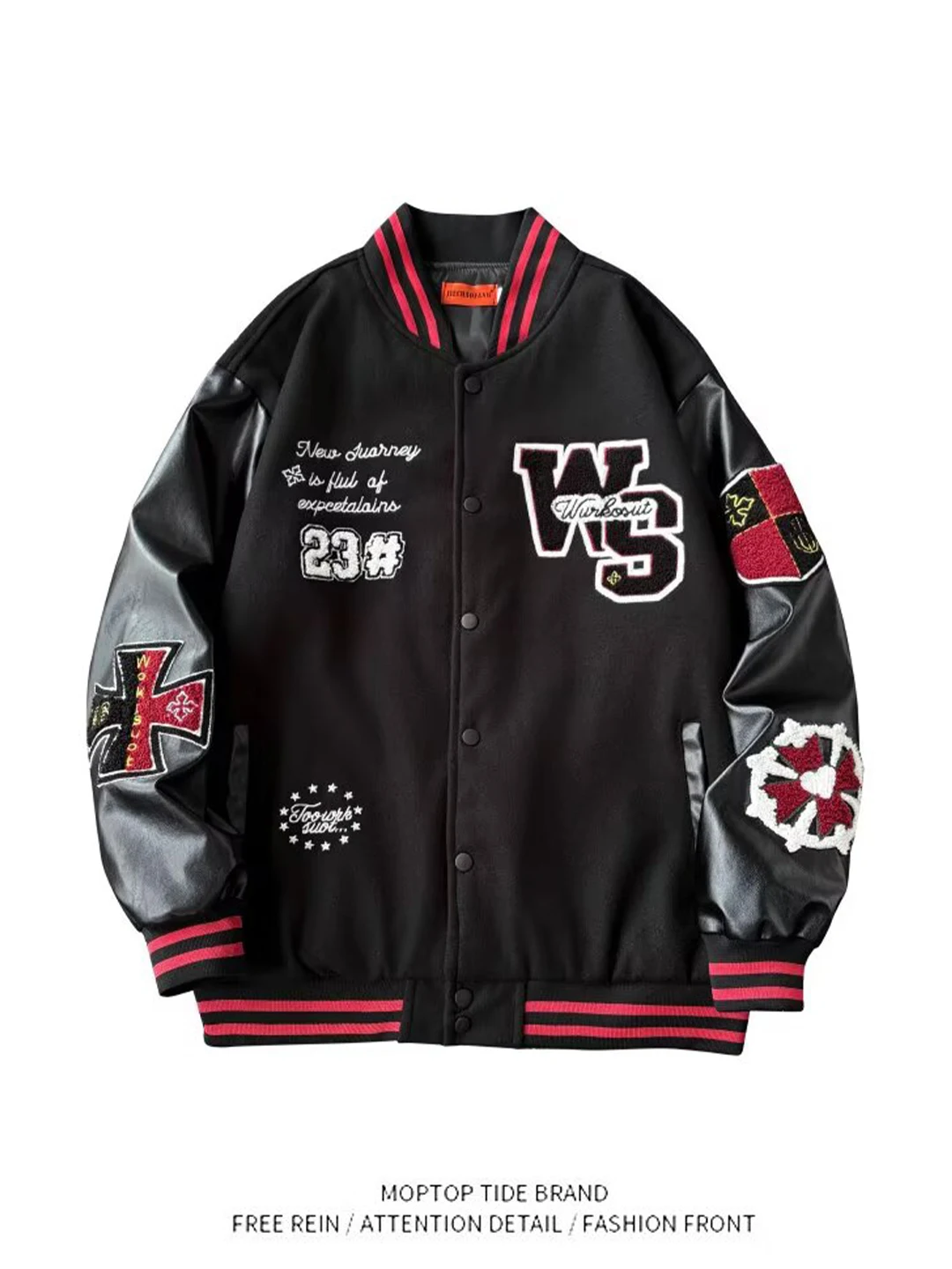 

Американский бейсбол в стиле ретро, свободная посадка, весна-осень, винтажная модная верхняя одежда с тяжелой вышивкой, 2025 г.