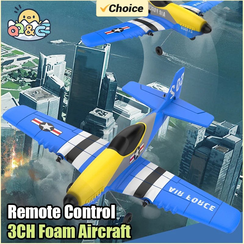 RC Plane Remote Control Aircraft 3CH Air Force 602 Double Motor Toy Foam Fixed Wing Combat Airplane Toys for Kids Christmas Gift