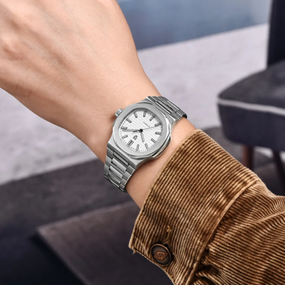 Pagani design relógio masculino 2025new luxo relógio automático masculino relógio mecânico de aço inoxidável à prova dwaterproof água espelho safira