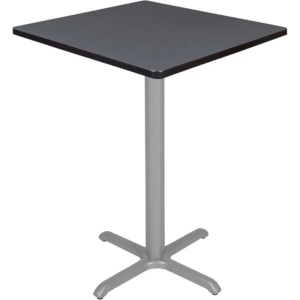 

30 Grey Square X-Base Dining Table with Grey Base