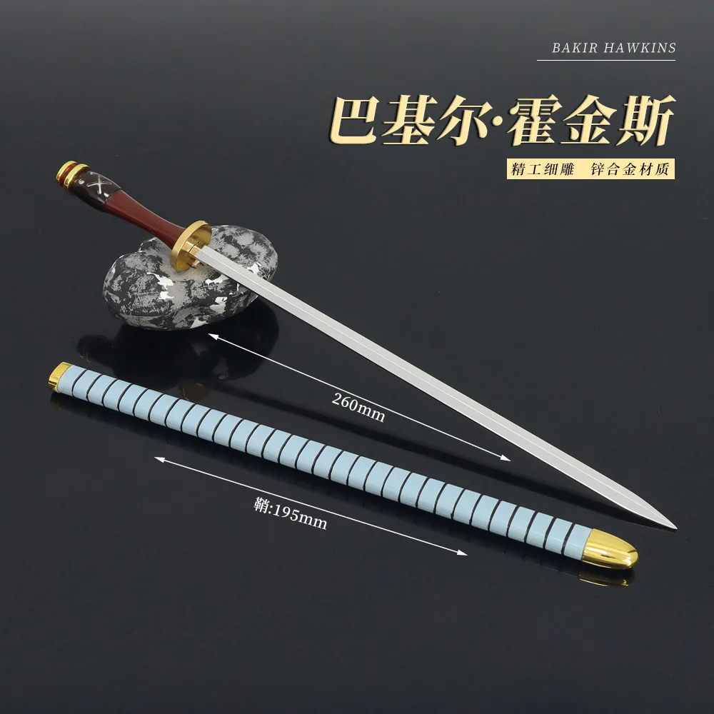 26cm Straw Sword Basil Hawkins OP One Metal Weapon Miniatures Piece Japanese Anime Peripheral 1/6 Doll Equipment Accessories Toy