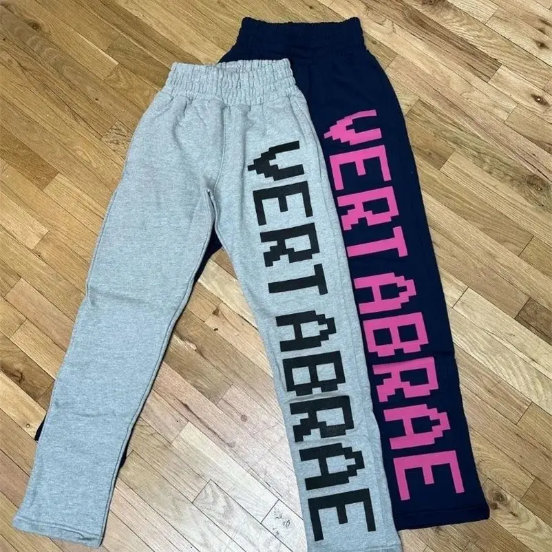 2026 New Style Big Letter Print Sweatpants Elastic Loose Straight Casual Track Pants Hip Hop Streetwear Sports Trousers kids