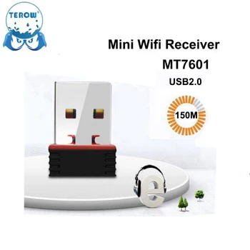 TEROW 150 mb/s karta sieciowa MT7601 Mini bezprzewodowy adapter Wifi 2.4G WLAN USB2.0 2dBi dla tabletu/PC/TV Box/CCTV/Desktop