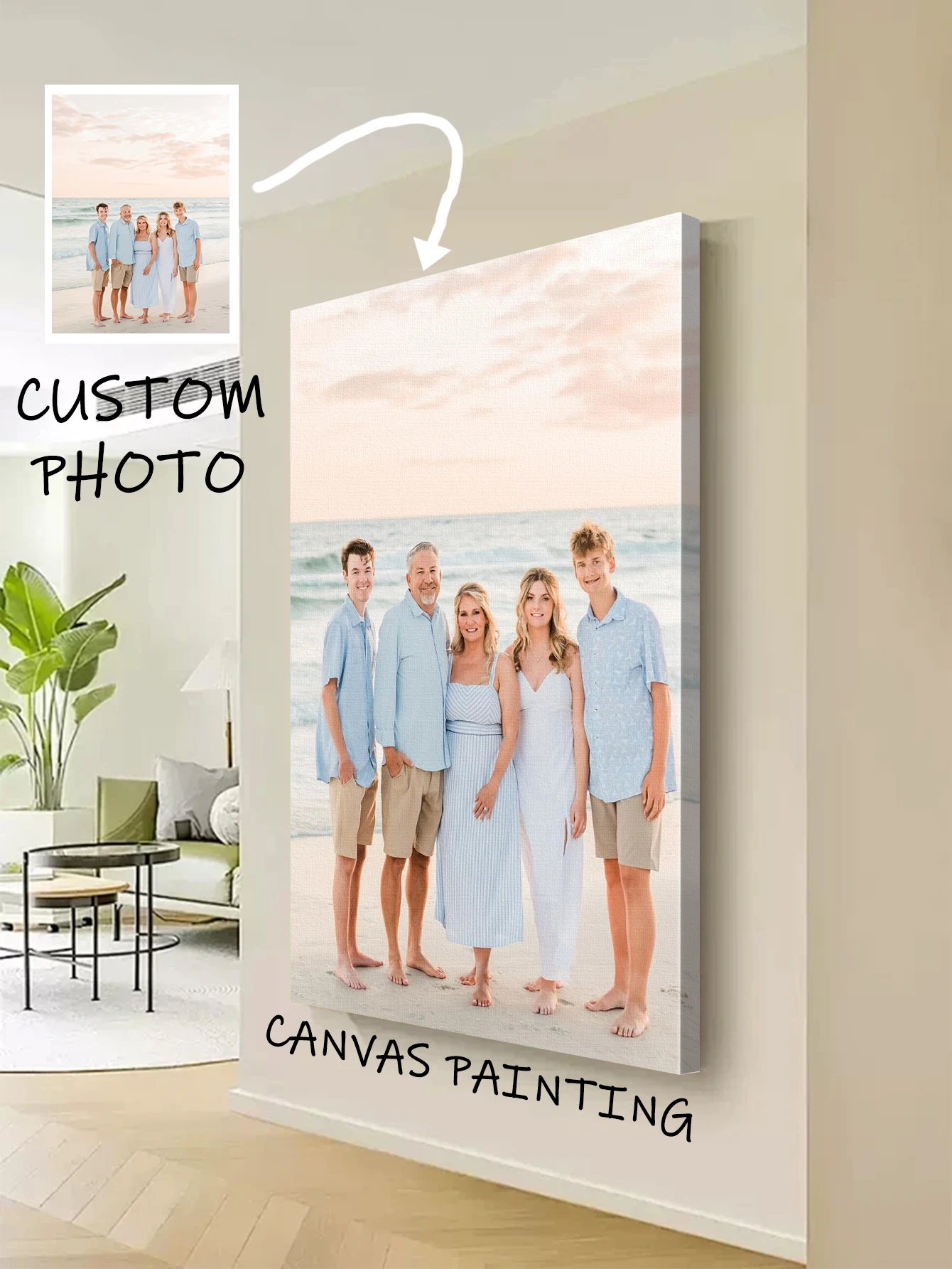 

1 шт. Индивидуальный холст-постер большого размера с рамкой для самостоятельной сборки или только холст без рамки для декора комнаты/спальни/Пасхи/гостиной.