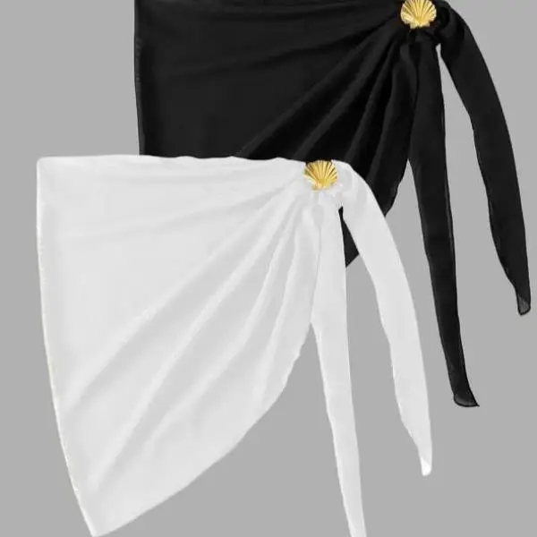 Ropa de protección solar para la playa para mujer, conjunto de falda de Color puro, ropa interior transfronteriza, fibra Coolmax, Tead brillante