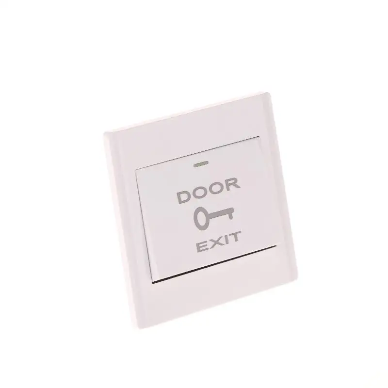 1Set Wall Mounted Door Exit Button Release Switch Panel Access Control NO/COM Push To Exit Button For Door Access Control System