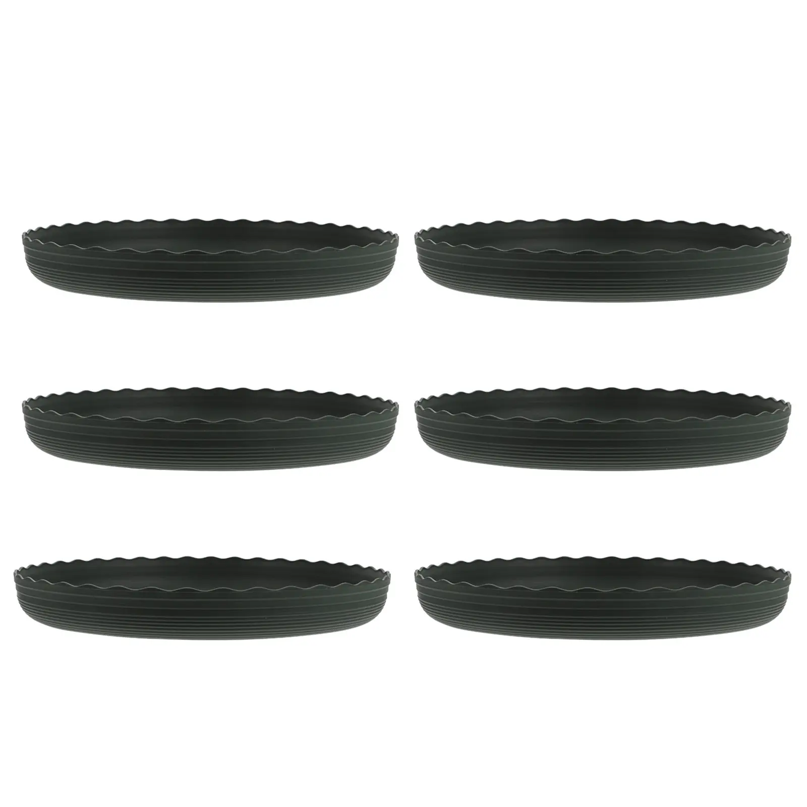 

6Pcs Round Flowerpot Water Trays Drainage Saucers for Indoor Outdoor Balcony Garden Potted Plants Bonsai Succulents Gardening