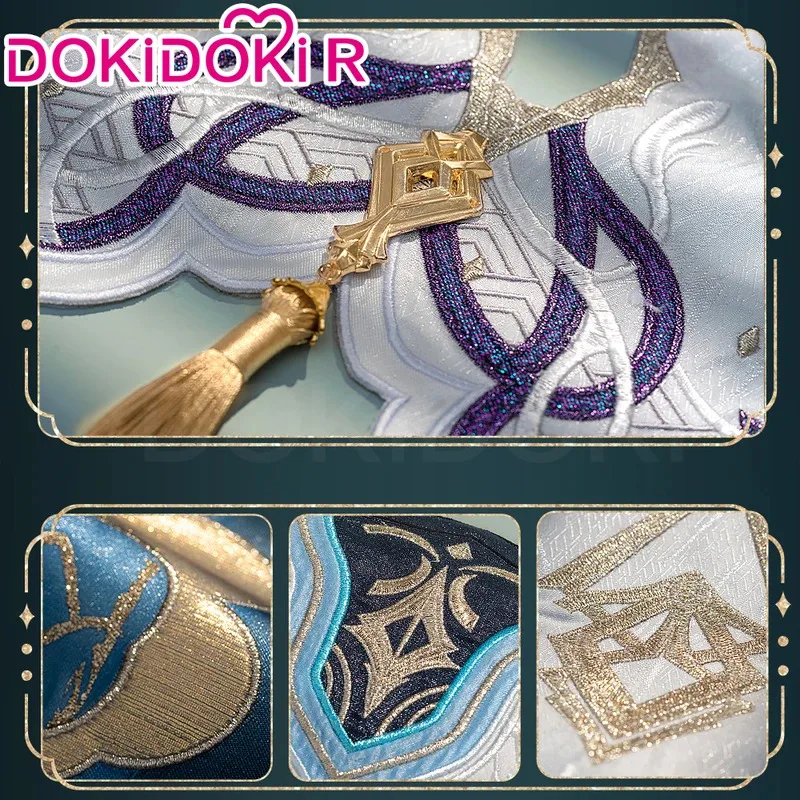 qq28LQFlowing Clouds احتضان نسيم البطلة تأثيري حلي لعبة الحب والمساحة العميقة DokiDoki-R المرأة فستان أبيض Lishen Zayne Co