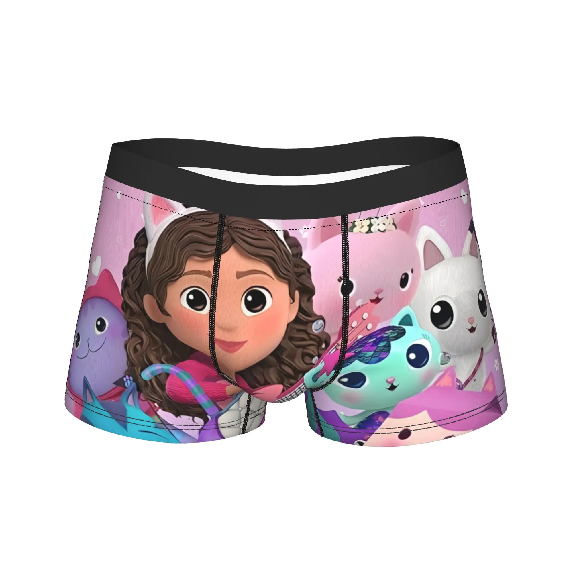 

Мужское длинное нижнее белье с рисунком Габби, кукольный домик, забавные трусы-боксеры, шорты, мужские дышащие трусы M-XXL