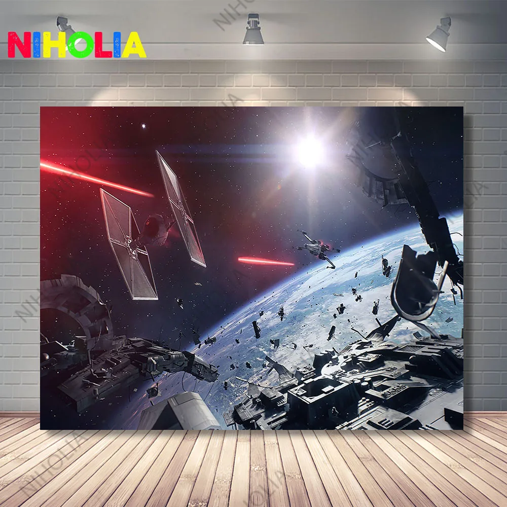 Disney Star Wars Photo Backdrop Kids Birthday Party Decoration Baby Shower Photography Background Photo Booth Props