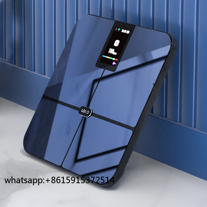 

TLCRETE ITO for Bluetooth Smart Scale for Body Weight TFT Colorful Screen Bathroom Body Fat Scales with WiFi Function ROHS Certi