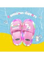 Crianças meninos meninas chinelos dos desenhos animados unicórnio animais imprime sapatos iluminados moda bonito sapatos de banh