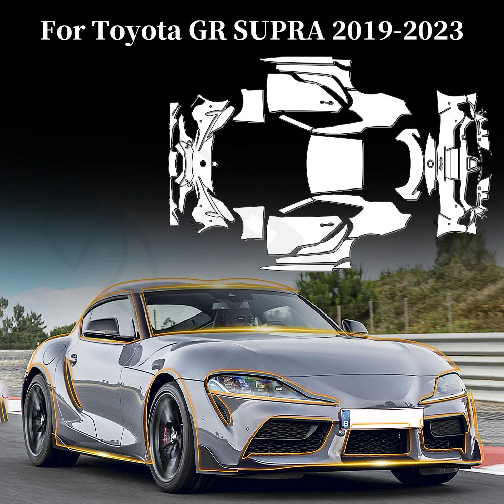 

For Toyota GR SUPRA 2019-2023 TPU Paint Protection Film Pre-cut PPF Bra Car Body Anti-Scratch Clear Kit Resistant Invisible
