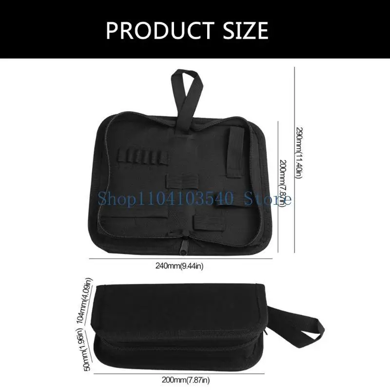02DC Small Tool Bags with Zippers Waterproof Oxford Cloth Tool Bag Portable Hand Multipurpose Heavy Duty Tool Pouch Bag