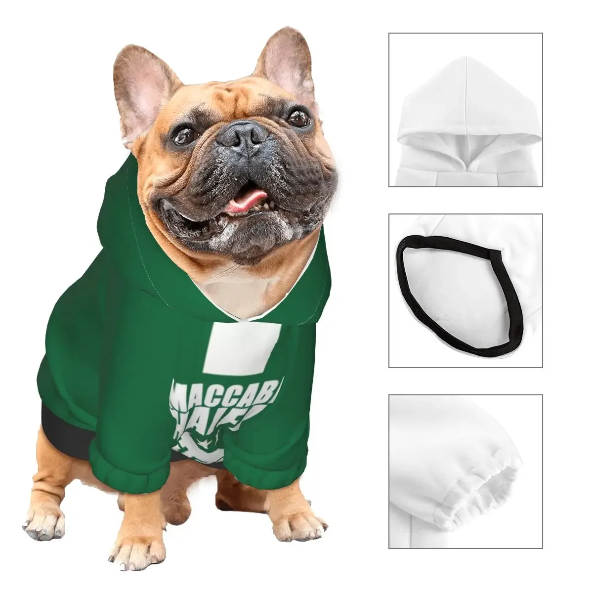 Israel F.c Mhfc Kampioen Hond Dragen Hoodie Puppy Kostuum Hondenkleding Hondentruien Huisdier Capuchon Jas Kat Klein