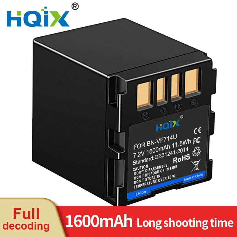 

HQIX for JVC GR-DF420 DF425 DF430 DF430US DF450 DF450US DF470 DF540 DF550US DF570 DF590 DF570US Camera BN-VF714U Charger Battery