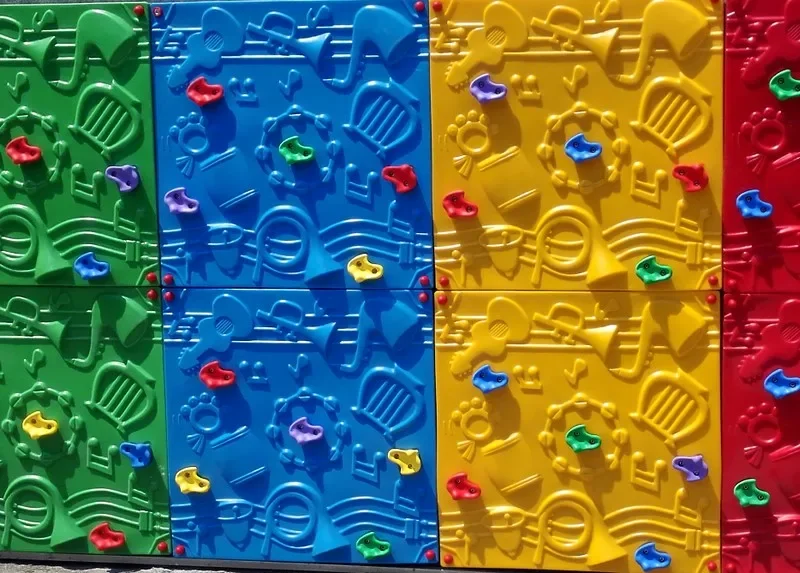 Plástico parede escalada pedra