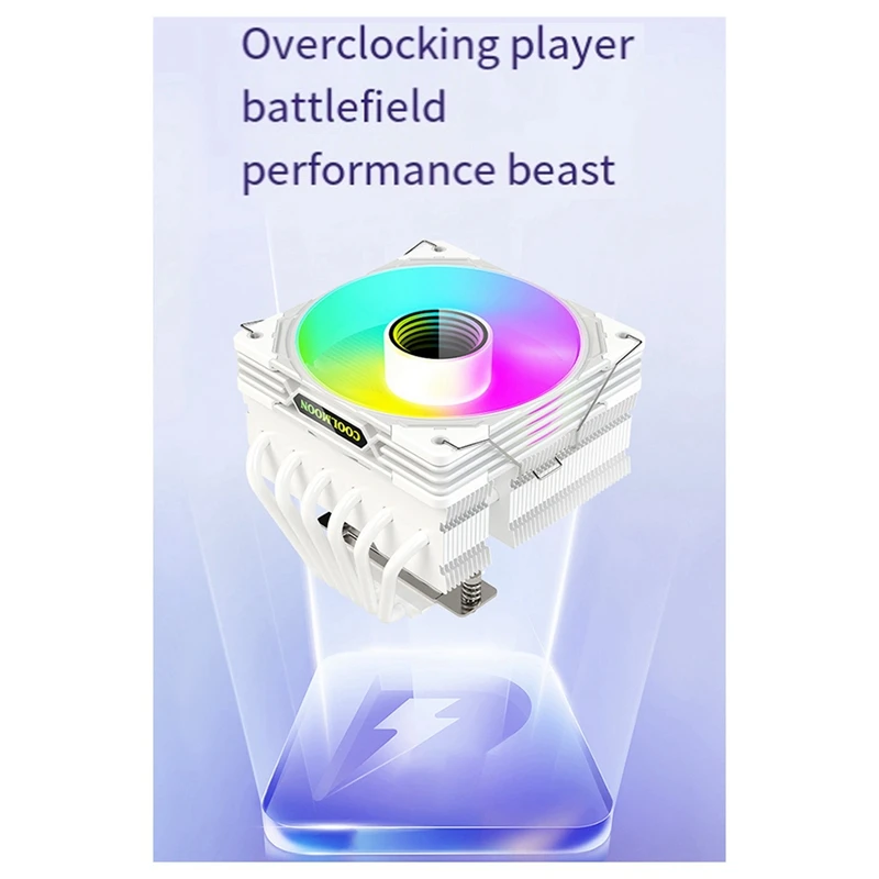 

Hot Salecoolmoon T600 CPU Cooler Six Copper Tube Radiator Desktop Temperature Control High Performance Down Pressure Fan CPU Rad
