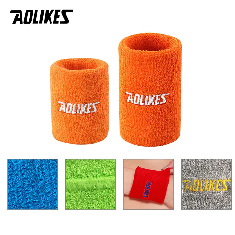 AOLIKES Wrist Sweatband Tennis Sport Wristband Volleyball Gym Wrist Brace Support Sweat Band Towel Bracelet Protector 8 /11cm