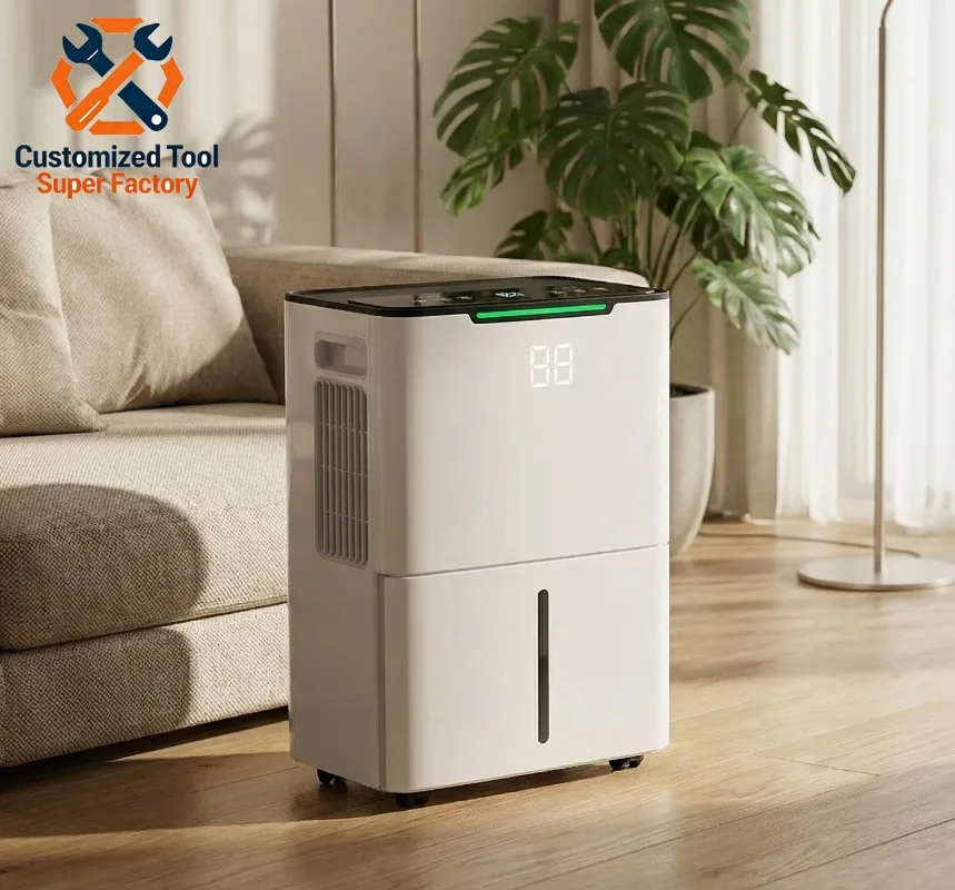 High-efficiency silent household dehumidifier, household portable compressor electric dehumidifier
