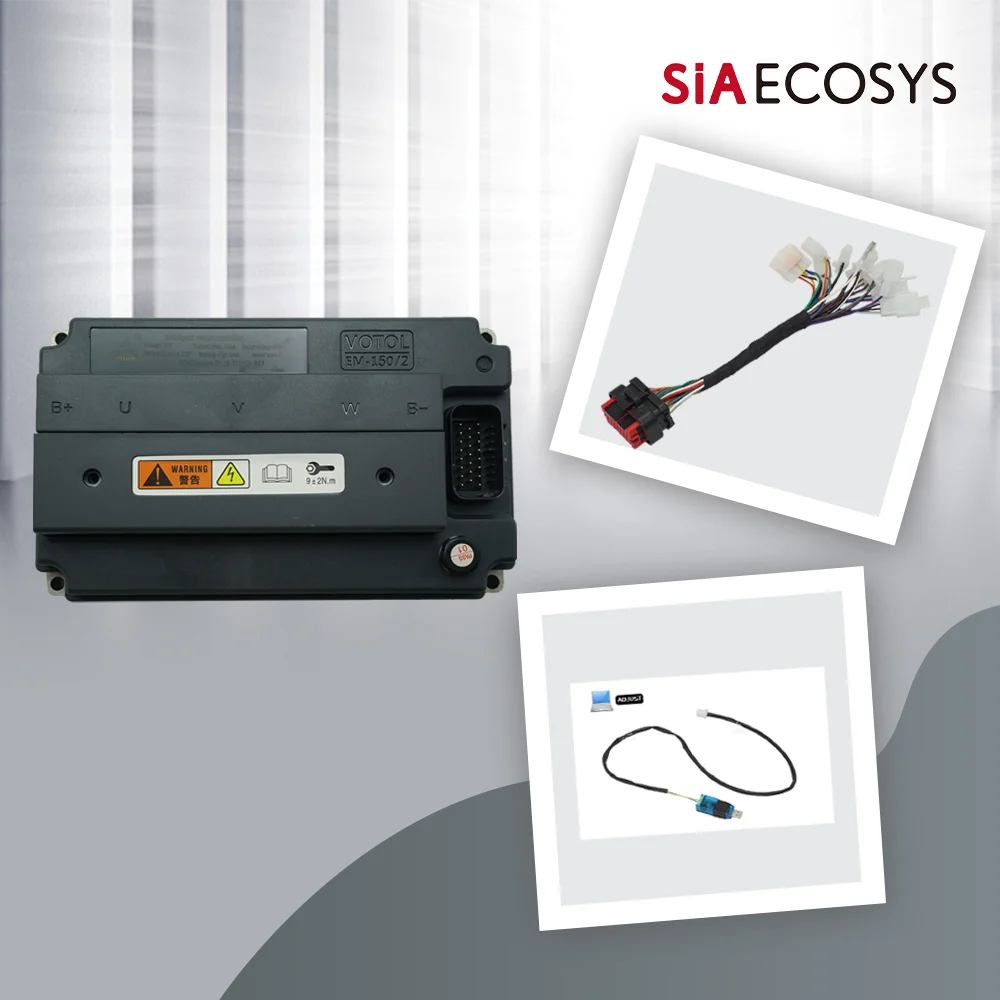 

US Warehouse VOTOL EM150-2SP 72V 150A 390A Sine Wave Controller Programmable For Electric Motorcycle Scooter with adjust Cable