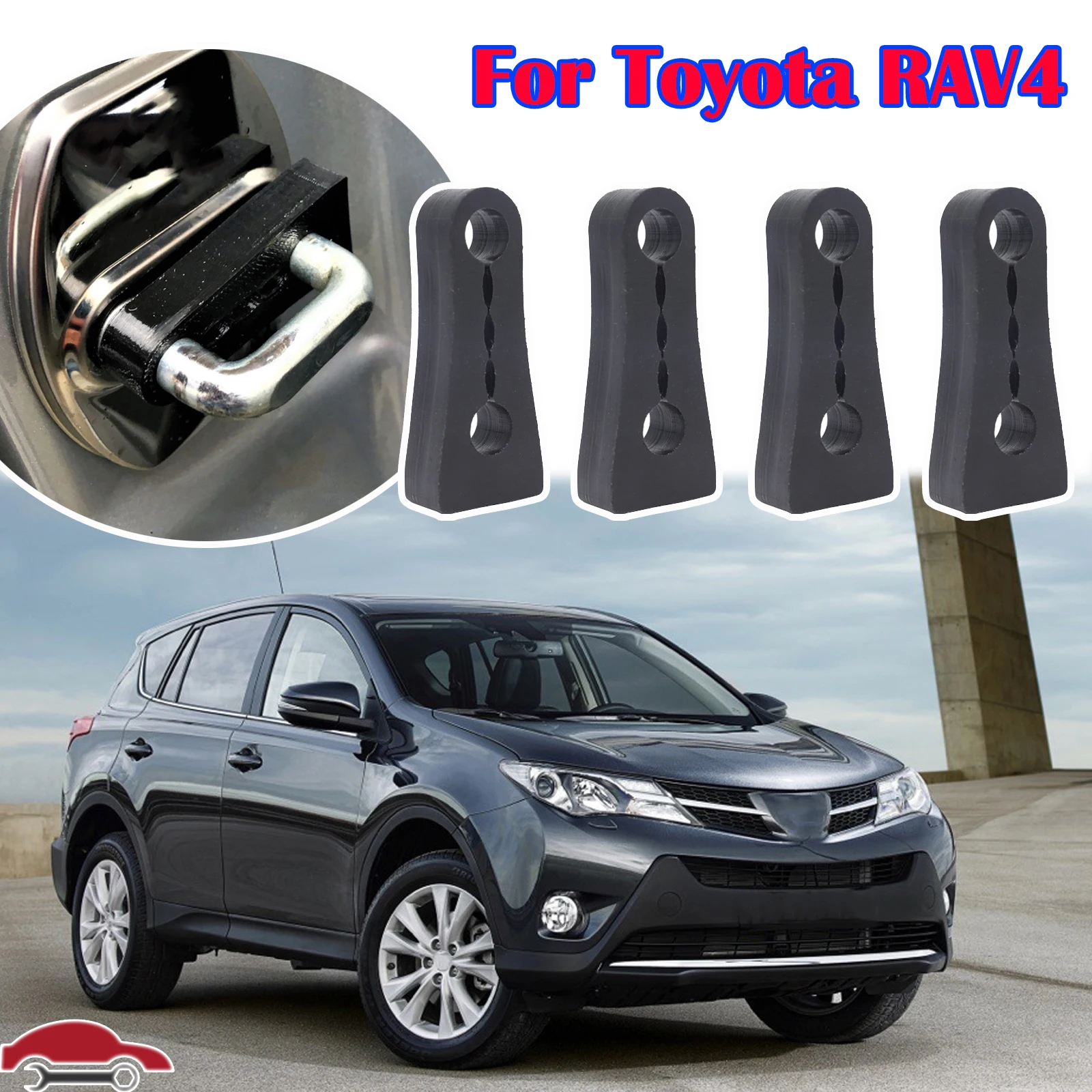 

For Toyota RAV4 XA20 XA30 XA40 XA50 2001 2002 - 2022 Door Lock Damper Buffer Deadener Seal Shock-Absorbing Damping Protector