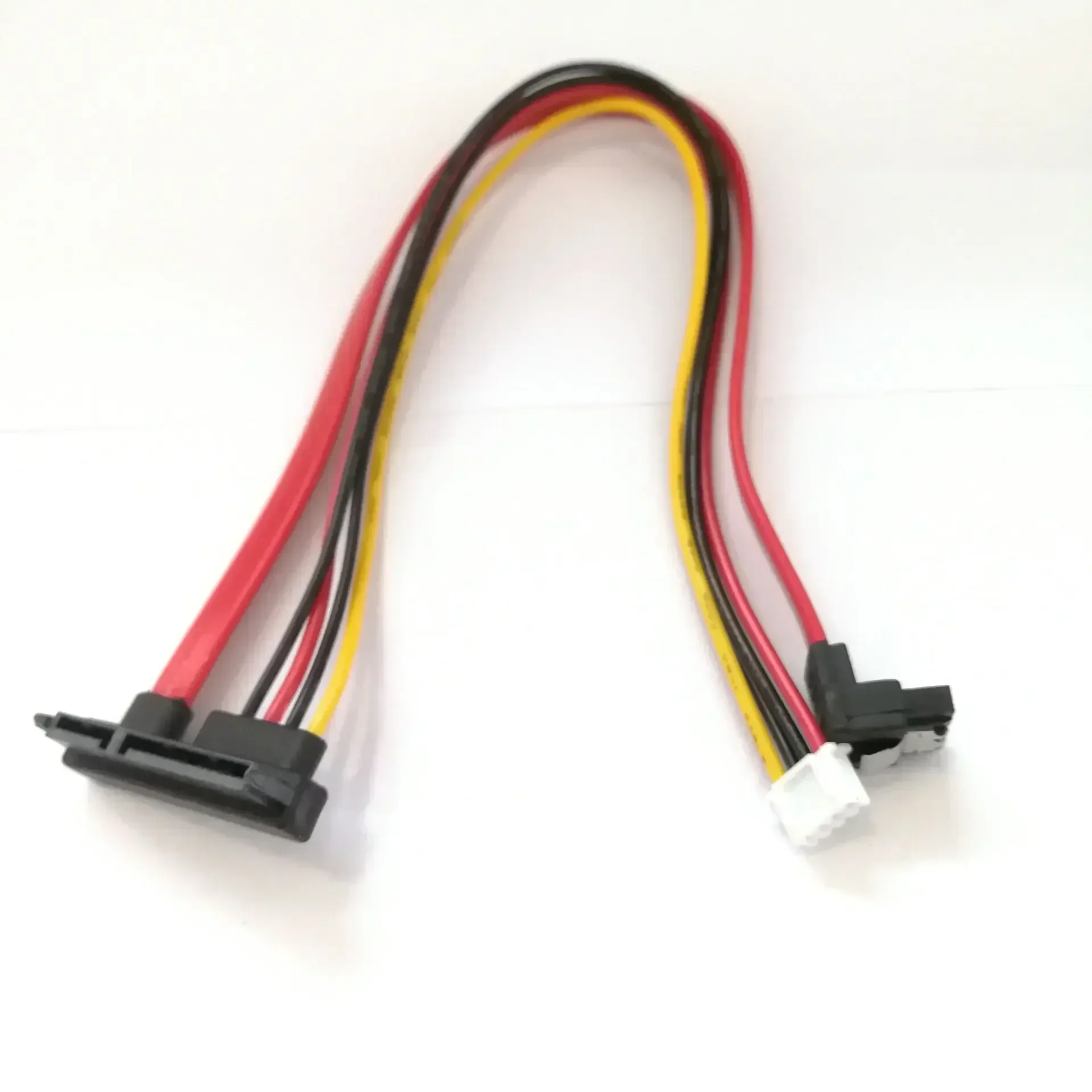 

90 Degree 22P SATA 7+15P 22pin to SH 2.0 4pin Power Right Angled HDD Hard Disk High Speed Computer Data Cable