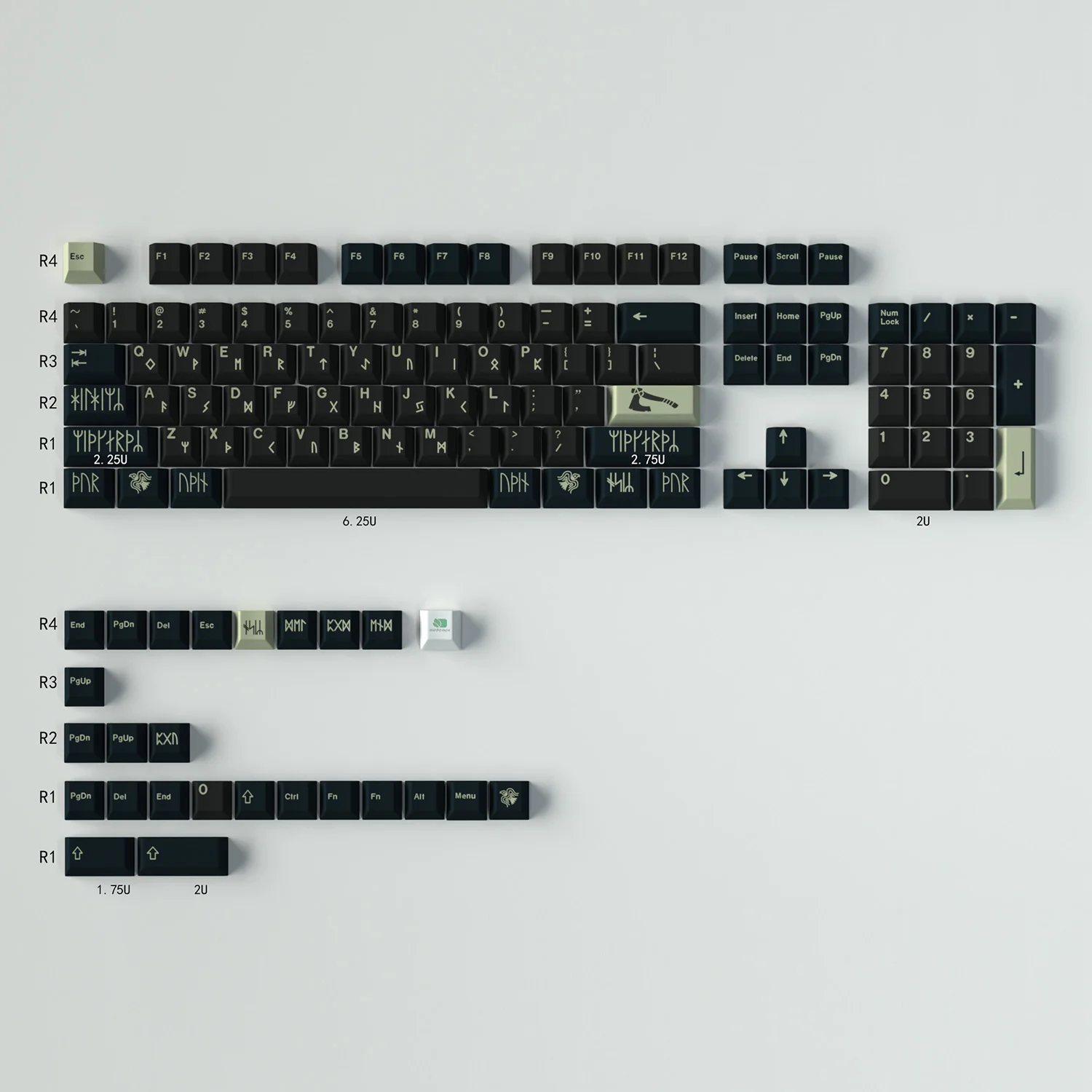 

GMK NORSE Large Set Cherry Profile PBT Keycap English Custom Personality Keycaps For Mechanical Keyboard 61/64/68/75/84/87/96/98