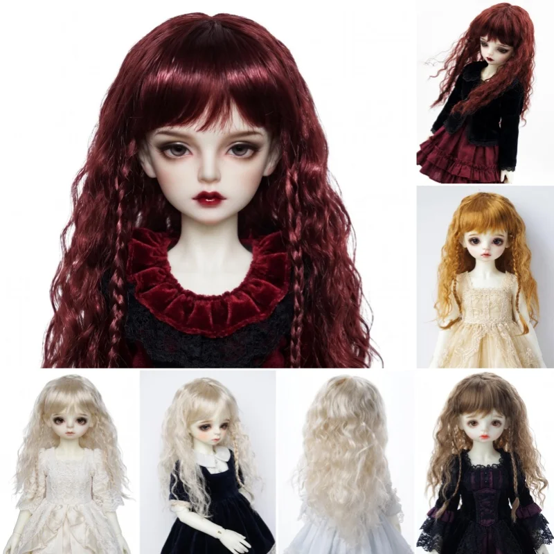 Jusuns Doll Wig  JD149 Long Sauvage Hair with Twin Mini Braids Synthetic mohair BJD Hair 1/12 1/8 1/6 1/4 1/3 Doll Accessories