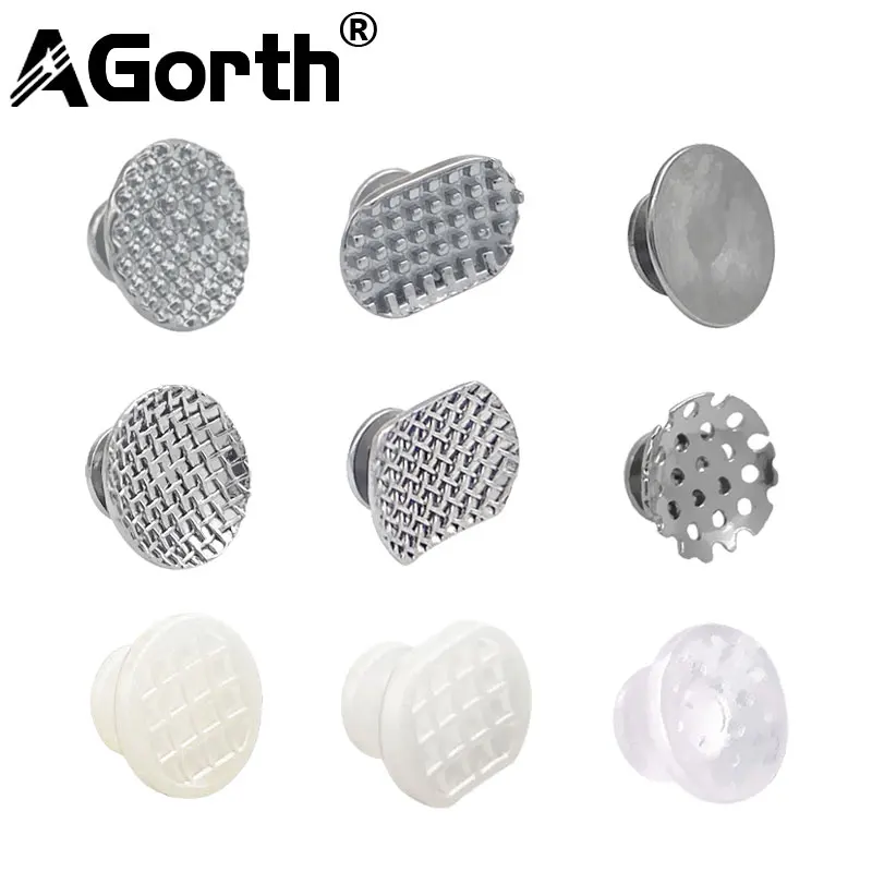 10Pcs Dental Orthodontic Lingual Button Metal Composite Bondable Mesh/Hole Base Direct Bond Eyelet Orthodontal Materiales