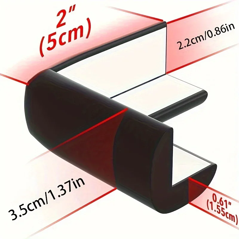 8 peças protetores de canto e protetores de borda de segurança macia para bebês-protetor de canto de mesa pré-agarrado, suprimentos de segurança infantil