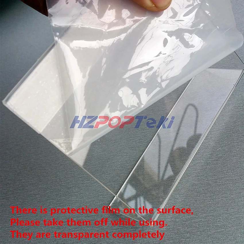 T2mm A4A5 Acrylic Sign Display Price Card Tag Paper Promotion Table Label Holders L Stands Clear Horizontal 1Pack
