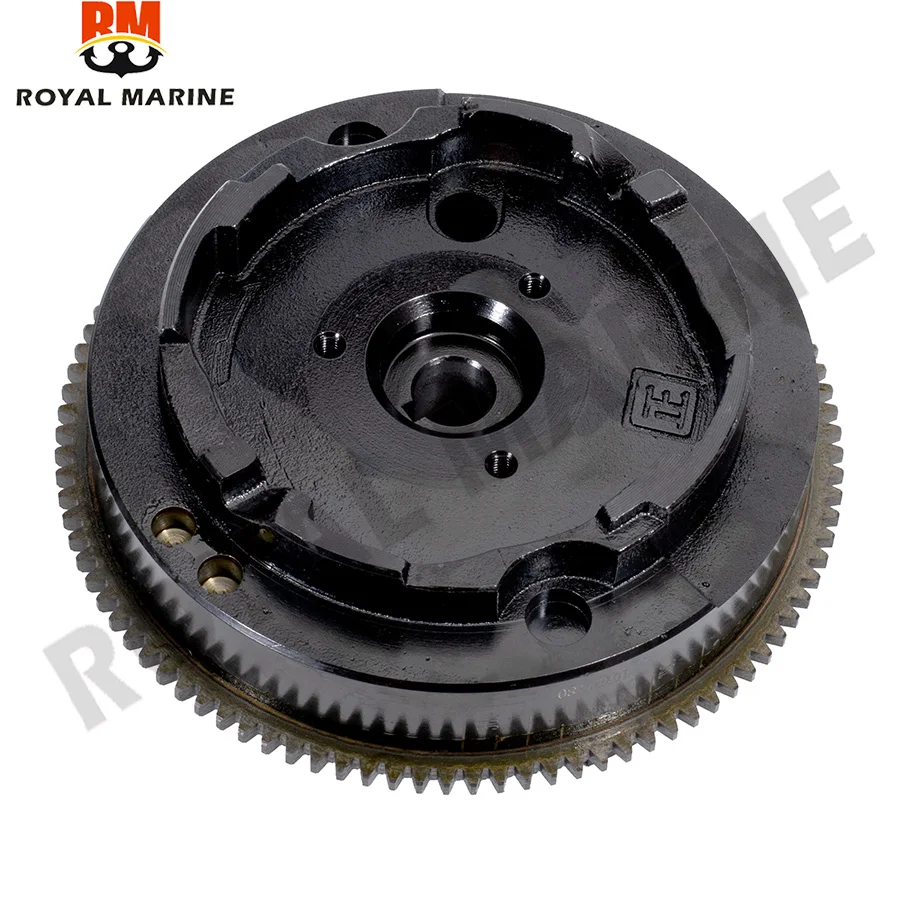 63V-85550-00 Electric Flywheel for Yamaha Boat Engine 2T 9.9HP 15HP Rotor Assembly Parsun Outboard Boat Engine Replaces Parts