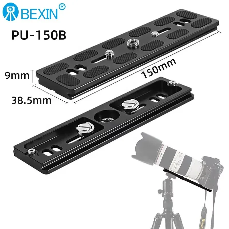 

PU-150 Dslr Quick Release Plate Tripod Head Mount Adapter Plate for Arca swiss Clamp Camera Tripod Monopod with 1/4 Inch Screw