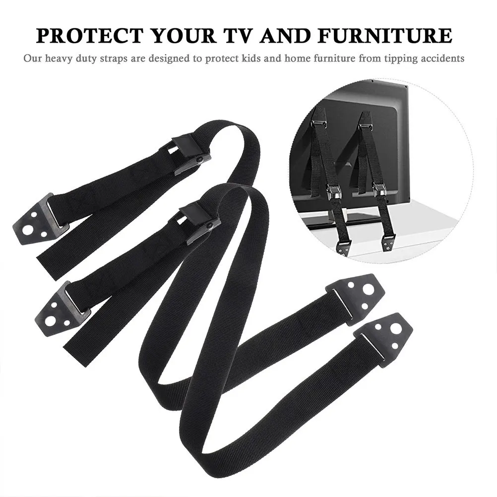 

3Pcs Adjustable Anti-Tip Safety Straps Furniture Belts Sturdy Earthquake Strap Household Fixing Strap Daily Use Belt