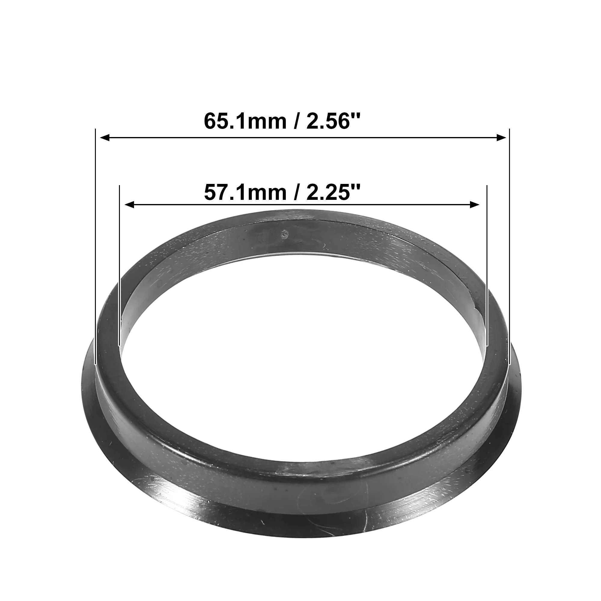 UXCELL OD 자동차 허브 중심 링, 휠 보어 중심 스페이서, ID 54.1mm, 57.1mm, 60.1mm, 63.4mm, 64.1mm, 65.1mm, 66.1mm, 74.1mm, 4 개