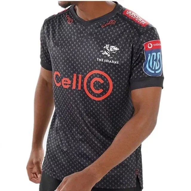 The Sharks 2022/23 Home Shirt Mens Rugby Jersey Size: S-5XL （Print Custom Name Number）Top Quality