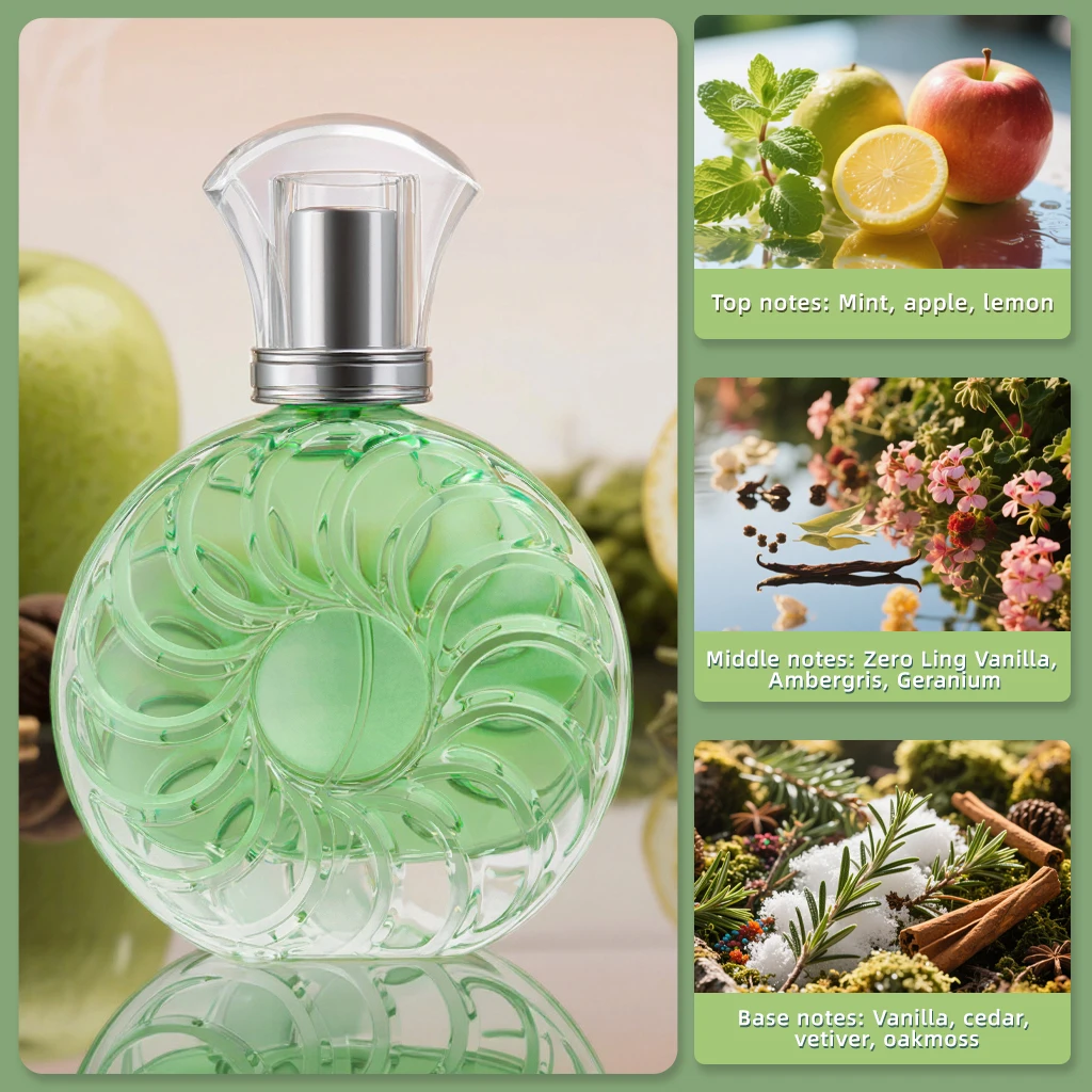 كولونيا فوجيري العطرية الفاخرة للرجال 100 مل (3.4 أونصة)، نعناع طازج وليمون لتدفئة الفانيليا والأرز، رائحة كلاسيكية تدوم طويلاً، P