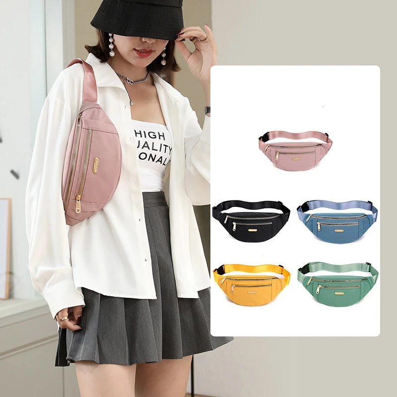 Women Waist Bag Fanny Pack Zipper Chest Bag Female Banana Bag Money Pouch Travel Shoulder Purse Belly Pocket Hip Bum Bag